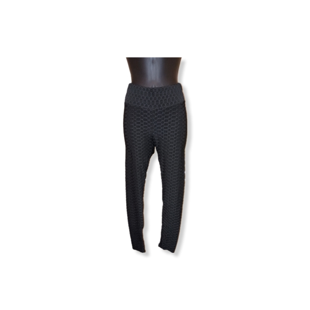 Women Honeycomb Lifting Leggings Black